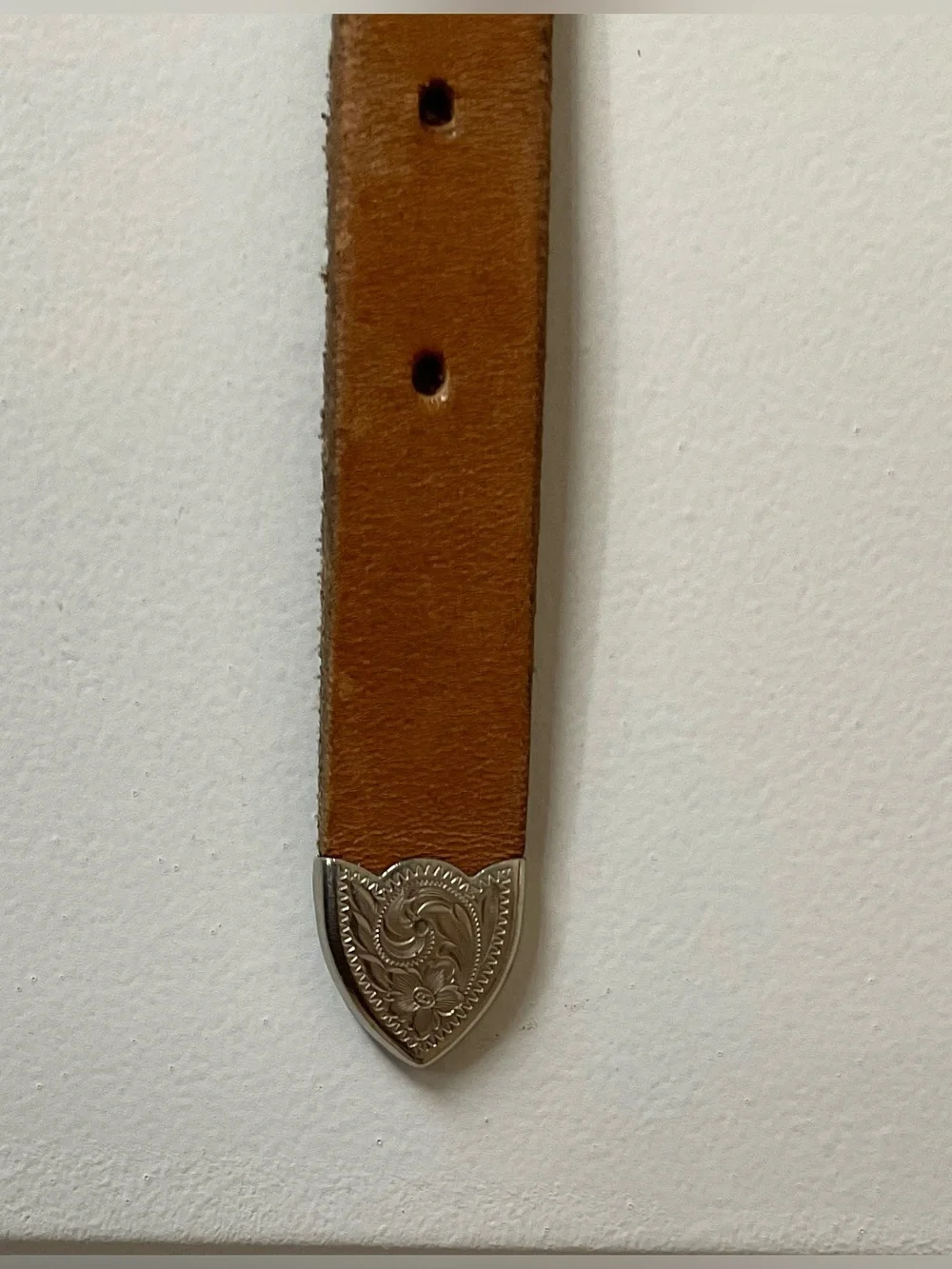 Brown Leather Concho Belt - Picture 2 of 9